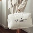 thumbnail image 3 of Lincove 600 Thread Count 800 Fill Power White Sateen Down Comforters, Queen, Soft & Lightweight, 3 of 12
