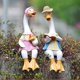 thumbnail image 4 of Adornos de jardín al aire libre de patos, esculturas de animales para parejas que leen, decoraciones de 22 cm, par de patos, regalo de resina, estatuas de decoración para interiores y patios, 4 of 5