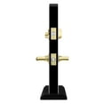 thumbnail image 6 of Polished Brass Entry Lock Set Door Lever Handle with Deadbolt Keyed Alike, 6 of 13