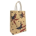 thumbnail image 2 of Clearance!Disposable Brown Paper Lunch Bags,Paper Sandwich Bags,Natural Kraft Paper Stock Bags for Cookies Sandwiches 4th Of July Kraft Paper Bag Tote(1PC), 2 of 5