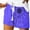 Purple, variant on RQYYD Summer Sunflower Print Shorts for Women 2024 Elastic Drawstring Lightweight Linen Pants Casual Loose Beach Short Pants with Pockets