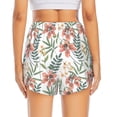 thumbnail image 2 of Lsque Lilies Flowers Printed Women's Running Shorts with Liner Pockets,Elastic Quick Dry Workout Athletic Gym Yoga Shorts,Womens High Waist Shorts-XX-Large, 2 of 9