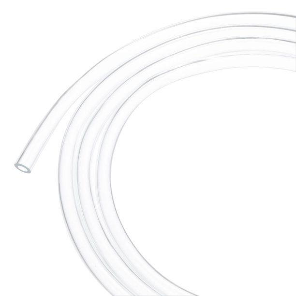 Tubo de plástico transparente, 0.16 pulgadas (4 mm) ID 0.28 pulgadas (7 mm) OD, tubo de 16 pies (5 m) de longitud, tubo de vinilo para jardín