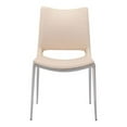 thumbnail image 3 of Zuo Modern Ace Dining Chairs, Light Pink/Brushed Stainless Steel, Set Of 2 Chairs, 3 of 8