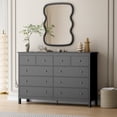 thumbnail image 3 of Pipleo Black Dresser, 10 Drawer Dresser,  55" Modern Wooden Dressers Chests of Drawer, 10 Drawers Wide Dresser for Bedroom, 3 of 8