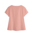 thumbnail image 7 of Maplenight Cotton Blouses for Women Short Sleeve Collard Tops Regular Fit Button Casual Vacation Beach Summer Tops, 7 of 7