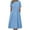 Sky Blue, variant on IROINNID Summer Dresses for Women , Women Wedding Guest Midi Dresses with Short Sleeve and Round Neck Solid Color Outfits Dress