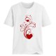 thumbnail image 3 of Gibobby Playera de Manga Corta Casual Suave Impresión superior la mujer O cuello manga corta camisa Casual(Blanco,XL), 3 of 3