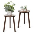 thumbnail image 5 of Wisfor Set of 2 Bamboo Side End Table Water-Proof Plant Display Stand Garden Stool ,16.5" Height, 5 of 10
