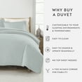 thumbnail image 3 of Noble Linens Light Blue Modern Diagonal 3-Piece 3-Piece Duvet Cover Set, King/Cal King, 3 of 10