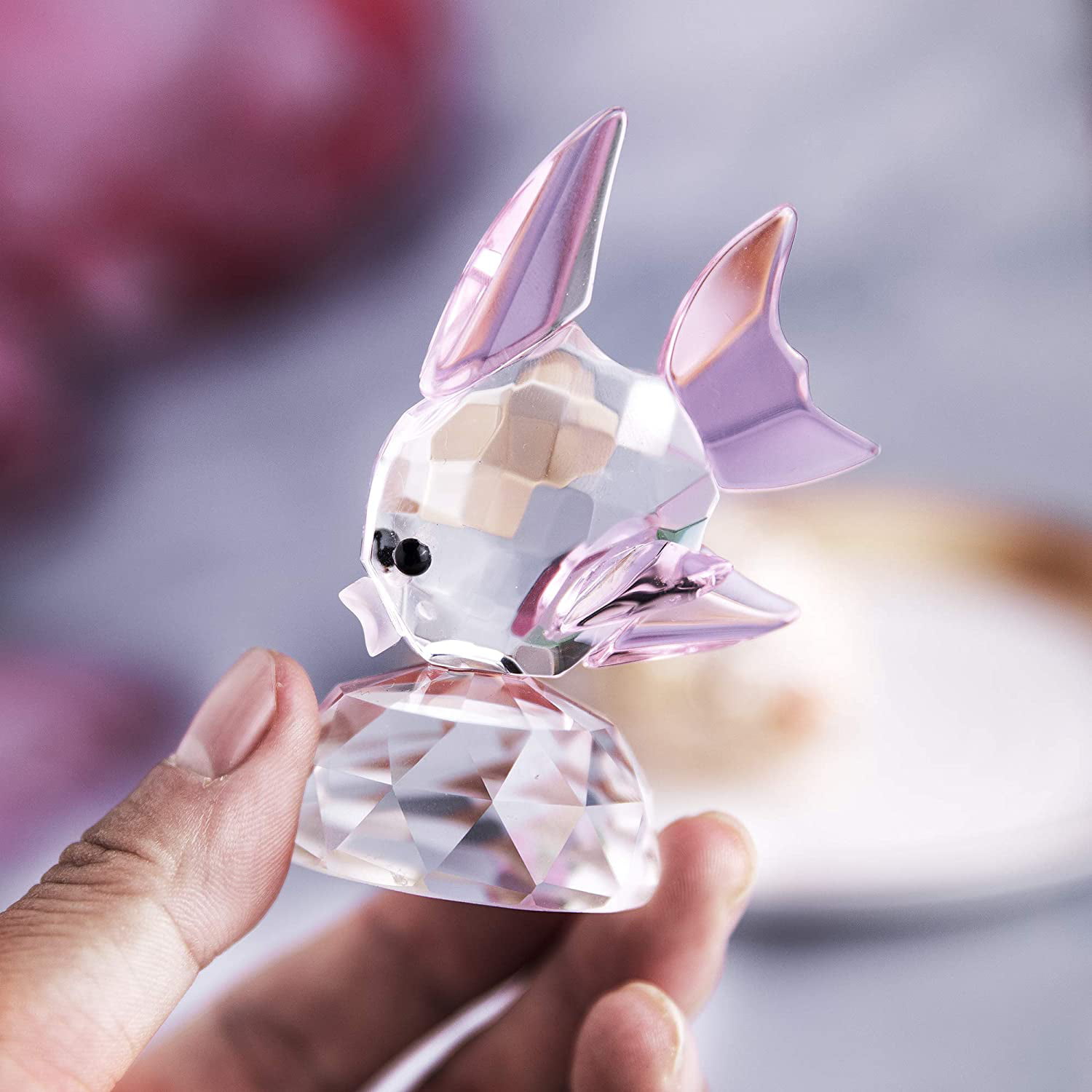 Crystal Butterfly Figurines Glass Animal Paperweight Hand Cut Favor Decor Gift 