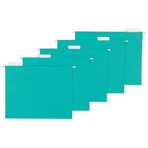 Basics Hanging Folders, Letter Size, Aqua, 25-Pack - Walmart.com ...