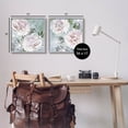 thumbnail image 3 of Fluffy Blooming Peonies Nature Botanical & Floral Graphic Art Gray Framed Art Print Wall Art, Set of 2, 3 of 8