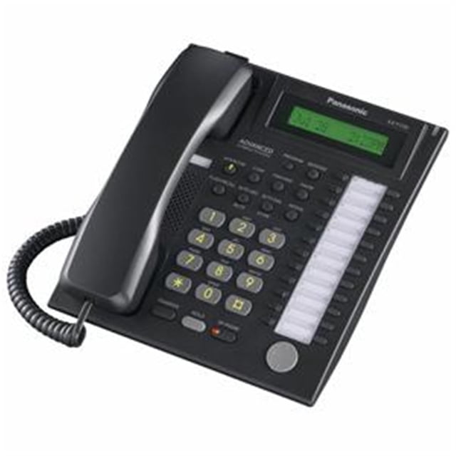 Teléfono Panasonic KX-T7731 con pantalla de 24 botones, color negro