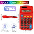 thumbnail image 2 of 12 Pack Pocket Mini Calculators,Pocket Size Basic Calculators,Solar Battery Dual Power Function Calculator,8 Digit Display Small Calculator for Students Kids Home Office(6 Colors), 2 of 7