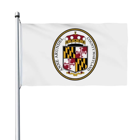 Aihccy Anne Arundel County, Maryland Flag with Brass Grommets Size - 3x5Ft