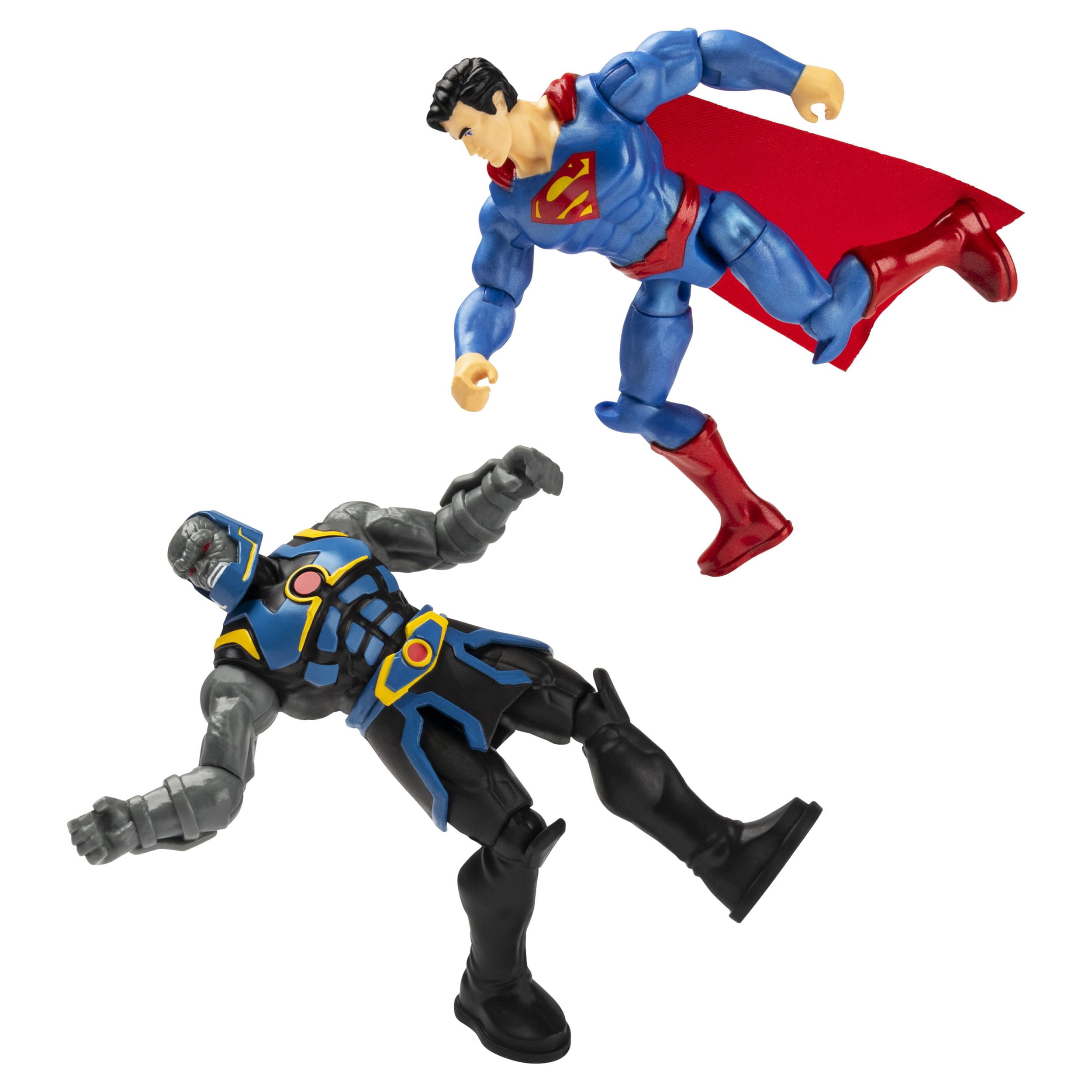 DC Comics 4-Inch Superman vs. Darkseid Action Figure 2-Pack with 6 Mystery Accessories, Adventure 2