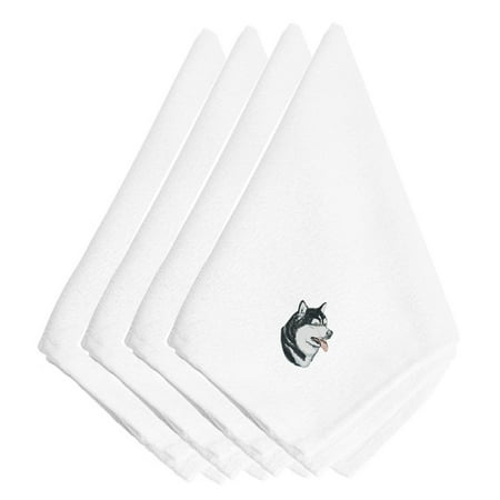 

Carolines Treasures EMBT2404NPKE Alaskan Malamute Embroidered Napkins Set of 4 20 x 20 multicolor