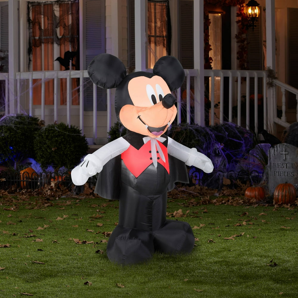 Disney Halloween Blow Ups
 5 Tall Disney Mickey Vampire Halloween Airblown Inflatable Walmart