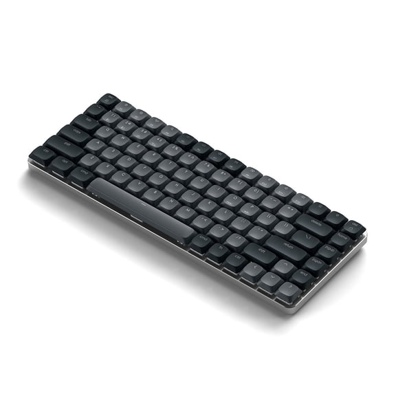 Satechi SM1 75% Mechanical Keyboard for Mac and Windows - LED Backlit, Bluetooth & 2.4GHz, 84 Keys Compact Wireless, USB-C Rechargeable - Dark Gray/Gray