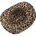 thumbnail image 4 of Slccxzc Leopard Animal Print Cowboy Hat, Wild Vintage Western Wide Brim Headwear, 4 of 7