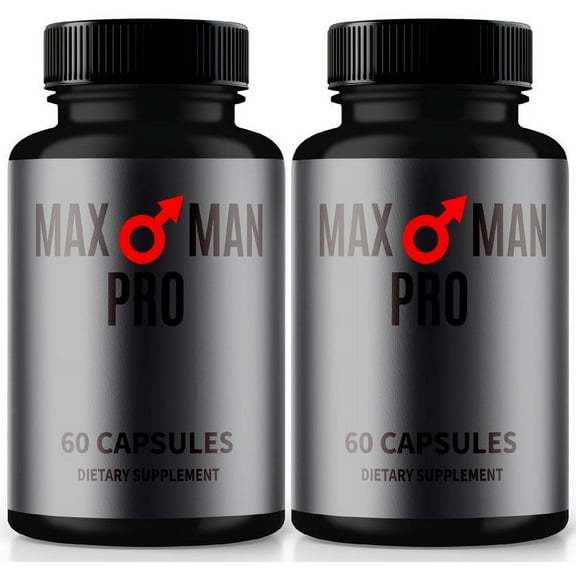 (2 Pack) MaxMan Pro Pills, Maximum Strength Formula for Confidence, All-Natural Capsules to Support Health and Fitness, MaxManPro Supplement Reviews (120 Capsules)