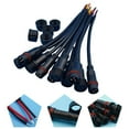 thumbnail image 2 of 5 Pairs IP65 Waterproof 2/3 Pin 22AWG Wire LED Male Female Cable Connector 20cm LED Light Strip Connector Cable Connector black-3pin, 2 of 4