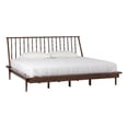 thumbnail image 1 of Walker Edison Spindle Mid-Century Solid Pine Wood Platform Bed Frame in Walnut, 1 of 17