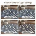 thumbnail image 7 of ODIKA Herringbone Interlocking Zigzag Stripes Boho Bordered Diagonal Non-Slip Chair-Friendly for Home Office, Hallway, Laundry Room, 7 of 7