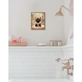 thumbnail image 3 of Drsoum Black Cat Canvas Wall Art Pink Fashion Bubble Bath Wall Decor Paintings Cute Animal Poster Prints Rustic Aesthetic Home Decor for Bathroom 8x10in Brown Framed, 3 of 7