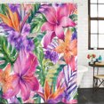 thumbnail image 2 of Watercolor Wildflowers Bathroom Shower Curtains with 12 Hooks Polyester Waterproof Shower Curtain for Stalls and Bathtubs Summer Botanical Tropical Plants Decorative Bathroom Curtain 54x78 Inches, 2 of 9