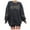 Grey, variant on Womens Sweatshirts Embroidery Auntie Letter Print Long Sleeve Pullover Top For Sweatshirts