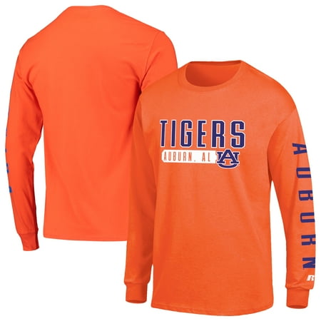 Men's Russell Athletic Orange Auburn Tigers Hit Long Sleeve T-Shirt