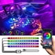 thumbnail image 2 of Tiras de luz ambiental para interior de automóvil con 48/72 luces LED RGB para pies, control remoto por voz con aplicación USB, lámpara decorativa de ambiente automático de neón, 2 of 5