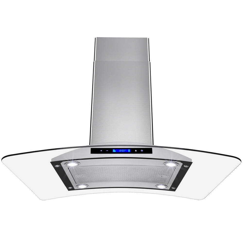 AKDY 36" Europe Stainless Steel Island Mount Range Hood Stove Vent w/ Touch Control Panel