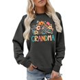 thumbnail image 2 of Floral Print Women's Sweatshirt Grandma Long Sleeve Crewneck Regular Fit Fall Trendy Pullover Sweater, 2 of 4