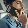 thumbnail image 6 of Allytech for Samsung Galaxy Z Flip 3 Case 2022, Business Style Premium PU Leather Shockproof Protective Case for Men Women Slim Case for Galaxy Z Flip3 2021, Black, 6 of 6