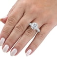 thumbnail image 4 of Empire Jewel 14K White Gold Over Birthday Ring - Round Cut Excellent 1.8 Ct Diamond Engagement Ring - Engagement Wedding Halo Prong Set Ring for Her - Classic Engagement Wedding Rings for Women's, 4 of 7