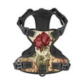 thumbnail image 4 of XMXY No Pull Dog Harness, Roses Butterflies Adjustable Reflective Pet Harness with Oxford Vest, Small Size, 4 of 9