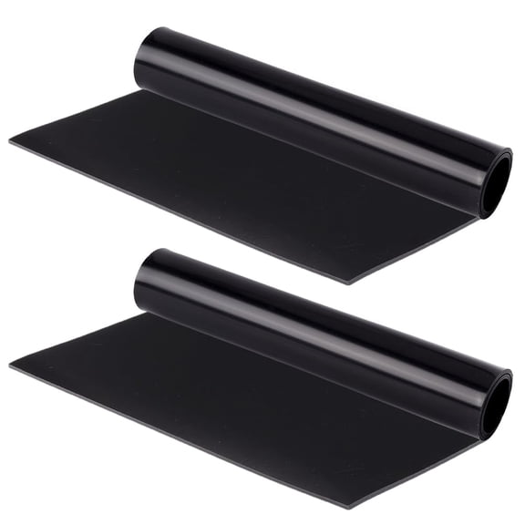 2Pcs Black Silicone Rubber Square Sheet 11.8x11.8x0.1 Inch High Temperature Resistant Rubber Mat Heavy Duty Heat Resistant Gasket Material for DIY Gaskets Material Sealing Supports
