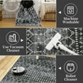 thumbnail image 4 of HOMERRY 9' x 12' Area Rug for Living Room Washable Bedroom Modern Moroccan Geometric Carpet for Floor Decoration, Black, 4 of 6