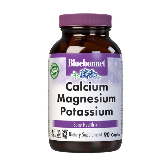 Bluebonnet Calcium 1000mg Magnesium Potassium Supplement, Supports Healthy Bones*, 90 Caps