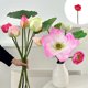 thumbnail image 5 of Flor de loto falsa Flor de loto H, Flores decorativas para el hogar Mesa de comedor Gabinete de TV Acuario Decoración, 5 of 6