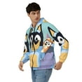 thumbnail image 4 of Saiise Bluey Mens Zip Up Hoodie Long Sleeve Full-zip Hooded Sweatshirt Pullover With Kangaroo Pocket S-3XL, 4 of 6