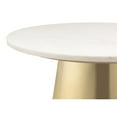 thumbnail image 4 of TOV Furniture Bleeker Table Basse Moderne en Marbre Blanc/or Brossé 16.5"H, 4 of 5