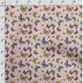 thumbnail image 3 of Soimoi Insect Printed, Japan Crepe SatinFabric, by The Yard 54 Inch Wide, Decorative Sewing Fabric for Dresses Kimonos Gowns, Light Pink, 3 of 5