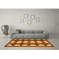 thumbnail image 3 of Ahgly Company Indoor Rectangle Abstract Orange Modern Area Rugs, 4' x 6', 3 of 4