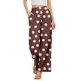 thumbnail image 2 of Delayuji Women's Wide Leg Pants Dot Printed Palazzo Pants High Waisted Casual Loose Straight Leg Pants with Pockets Womens Trousers, 2 of 6