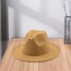 thumbnail image 3 of Sombrero Fedora Unisex, Gorro Panamá de Fieltro Transpirable de Invierno Otoño Térmico Clásico Engrosado para Accesorio de Vestuario Escenario de Boda Rojo Colco Sombrero de fieltro, 3 of 8