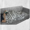 thumbnail image 6 of Abstract Soft Flannel Fleece Blanket, Art Illustration of Automobile Tire Tracks Depicted in Grunge Style, Cozy Plush for Indoor and Outdoor Use, 70" x 90", White and Charcoal Grey, by Ambesonne, 6 of 6